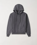 Essential Boxy Fit Zip Up Hoodie - Dark Grey
