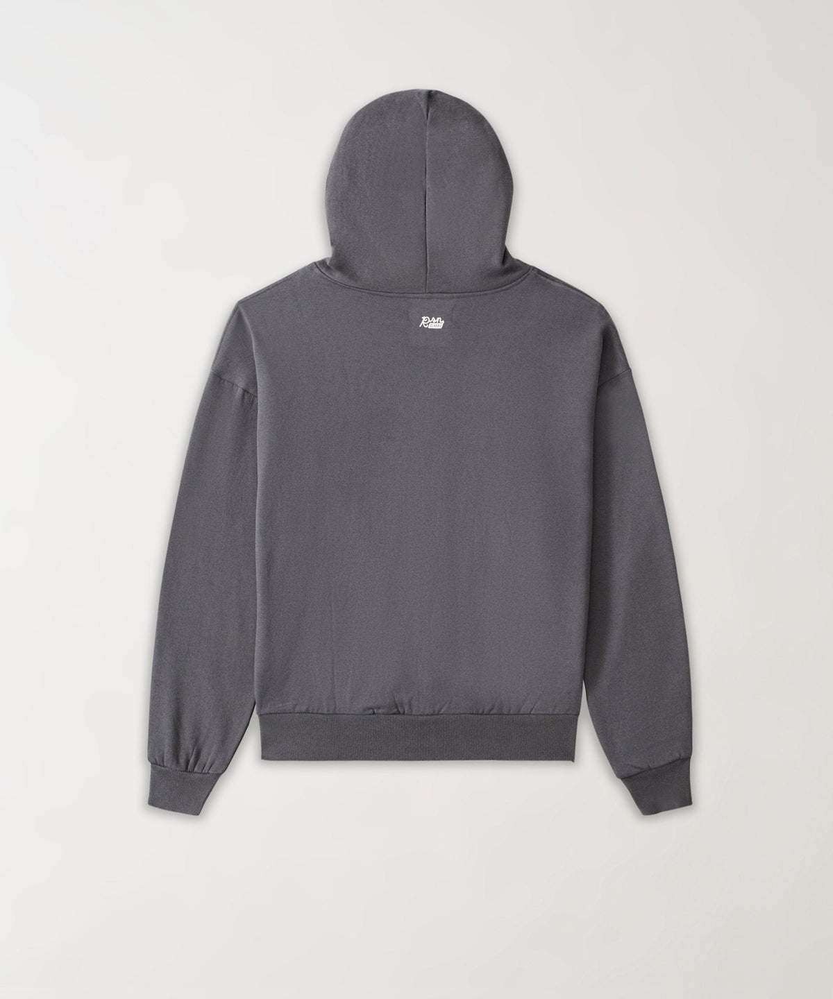 Essential Boxy Fit Zip Up Hoodie - Dark Grey