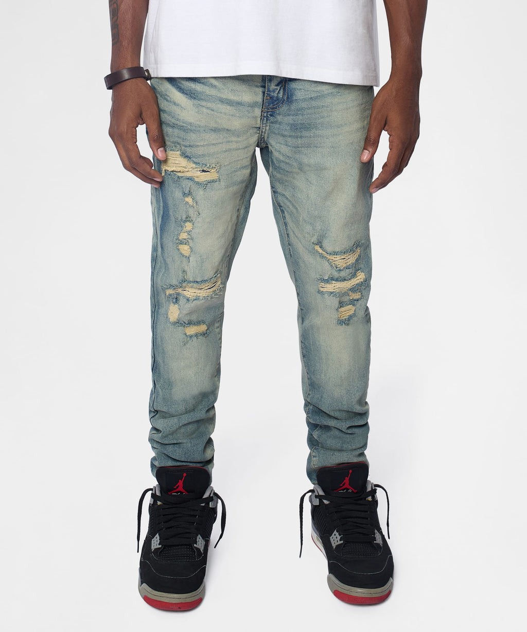 Drifter Distressed Skinny Jeans - Medium Indigo