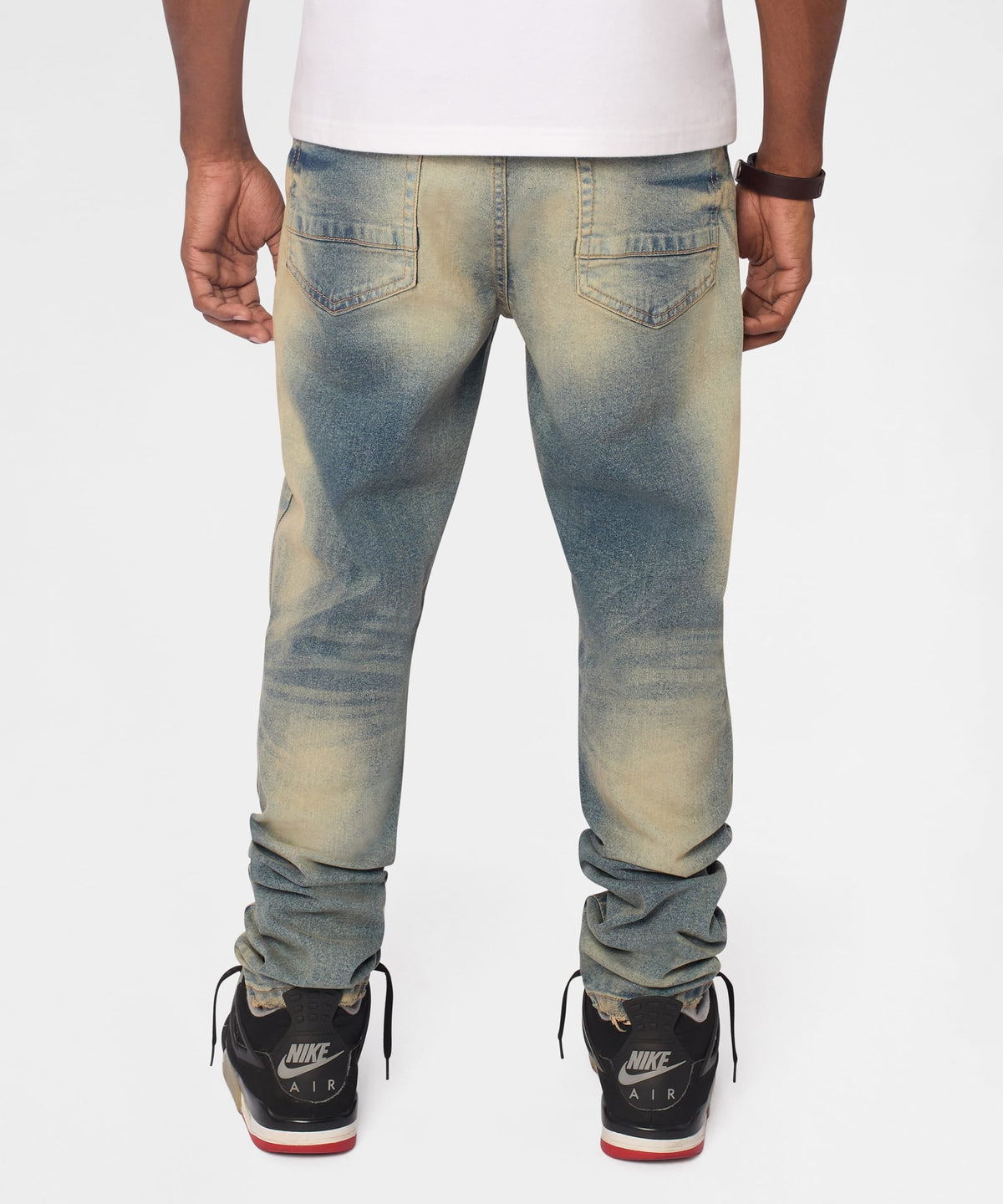 Drifter Distressed Skinny Jeans - Medium Indigo